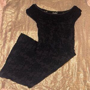 Bebe Lace off the shoulder dress